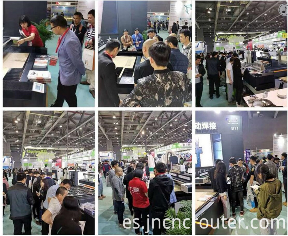 Máquina de corte por láser de fibra en la feria de guangzhou de pes fiber laser cutting machine on guangzhou de pes fair
